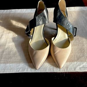 Tabard Black and Cream Heels